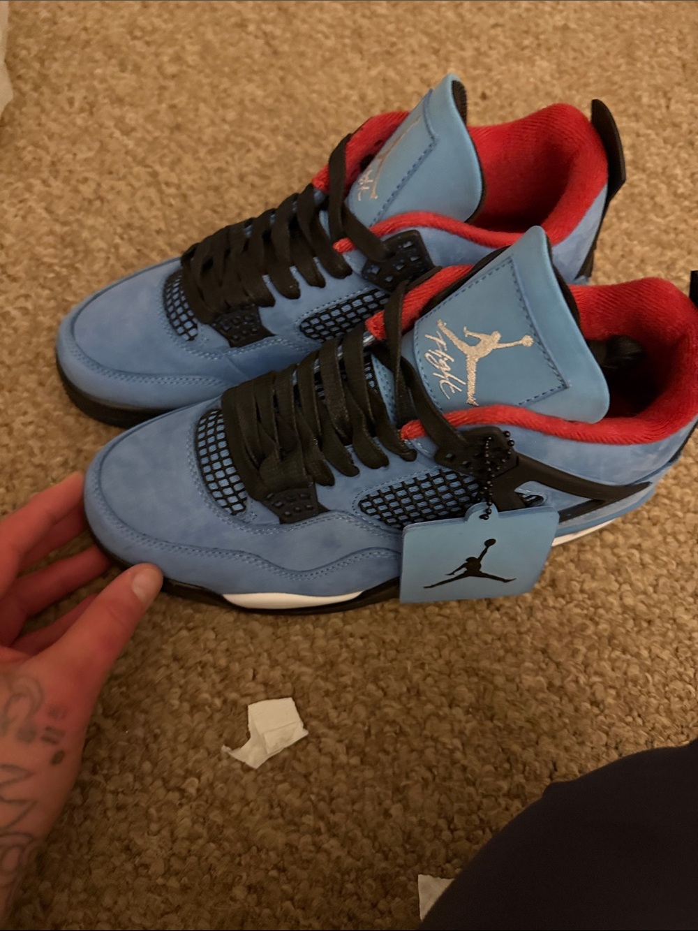 Jordan Men’s Sneakers in Light Blue, Red & Black